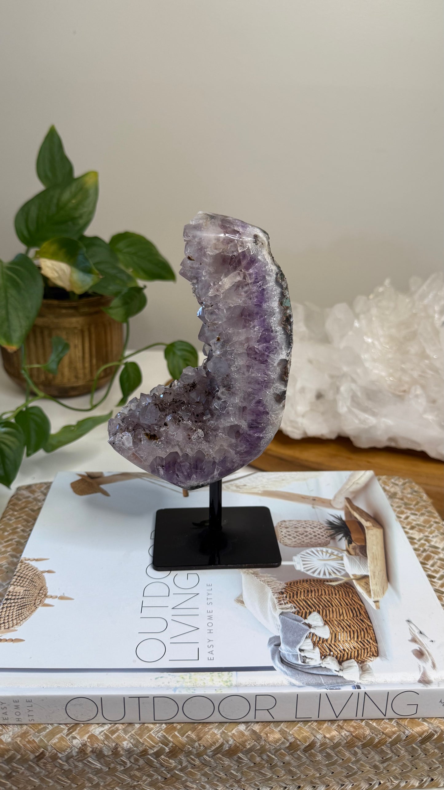 Amethyst on stand