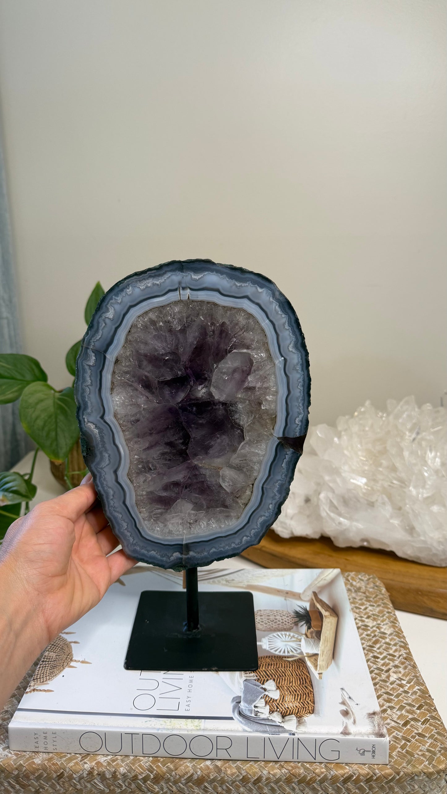 Amethyst Portal with Blue Agate banding