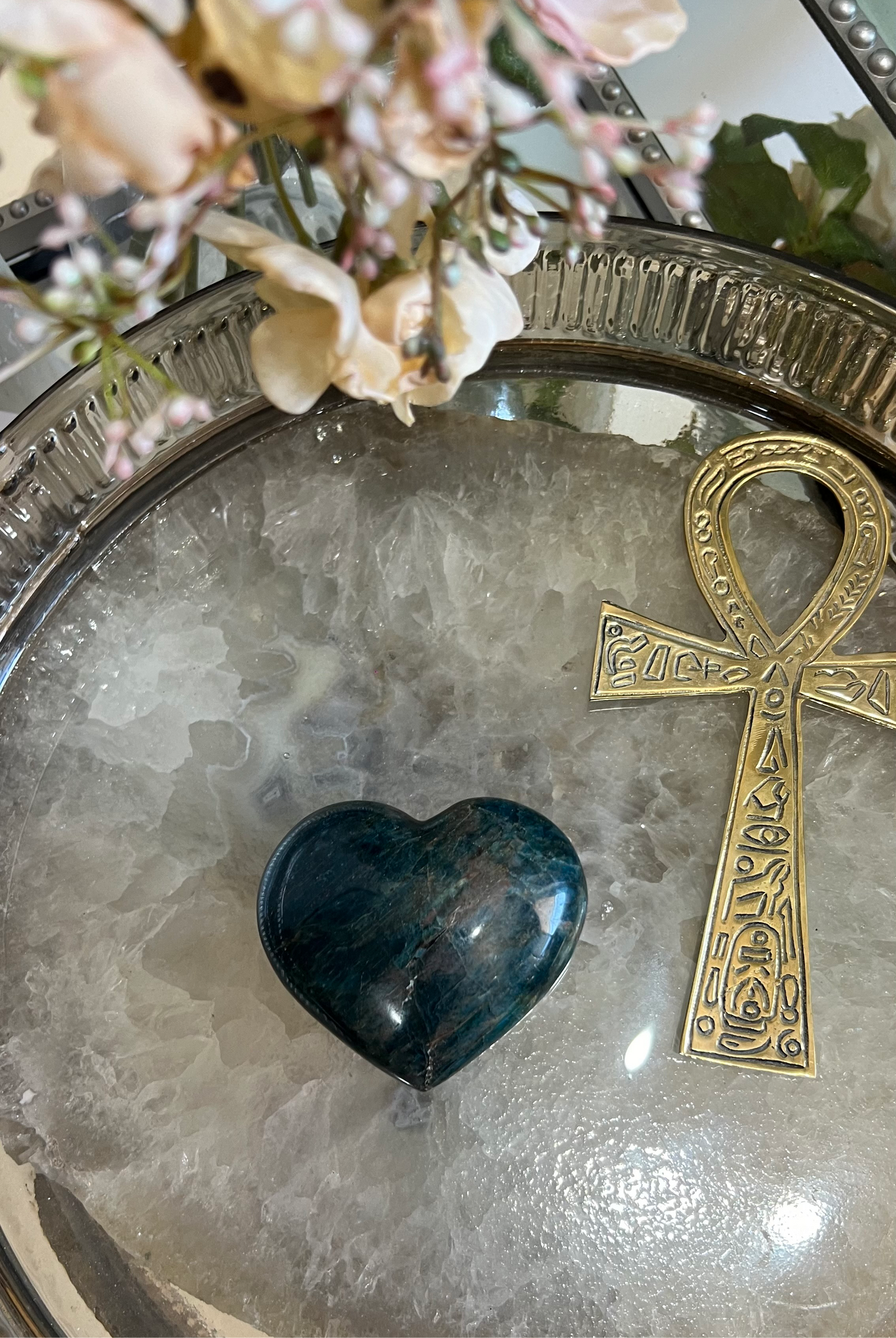 Blue Apatite heart A