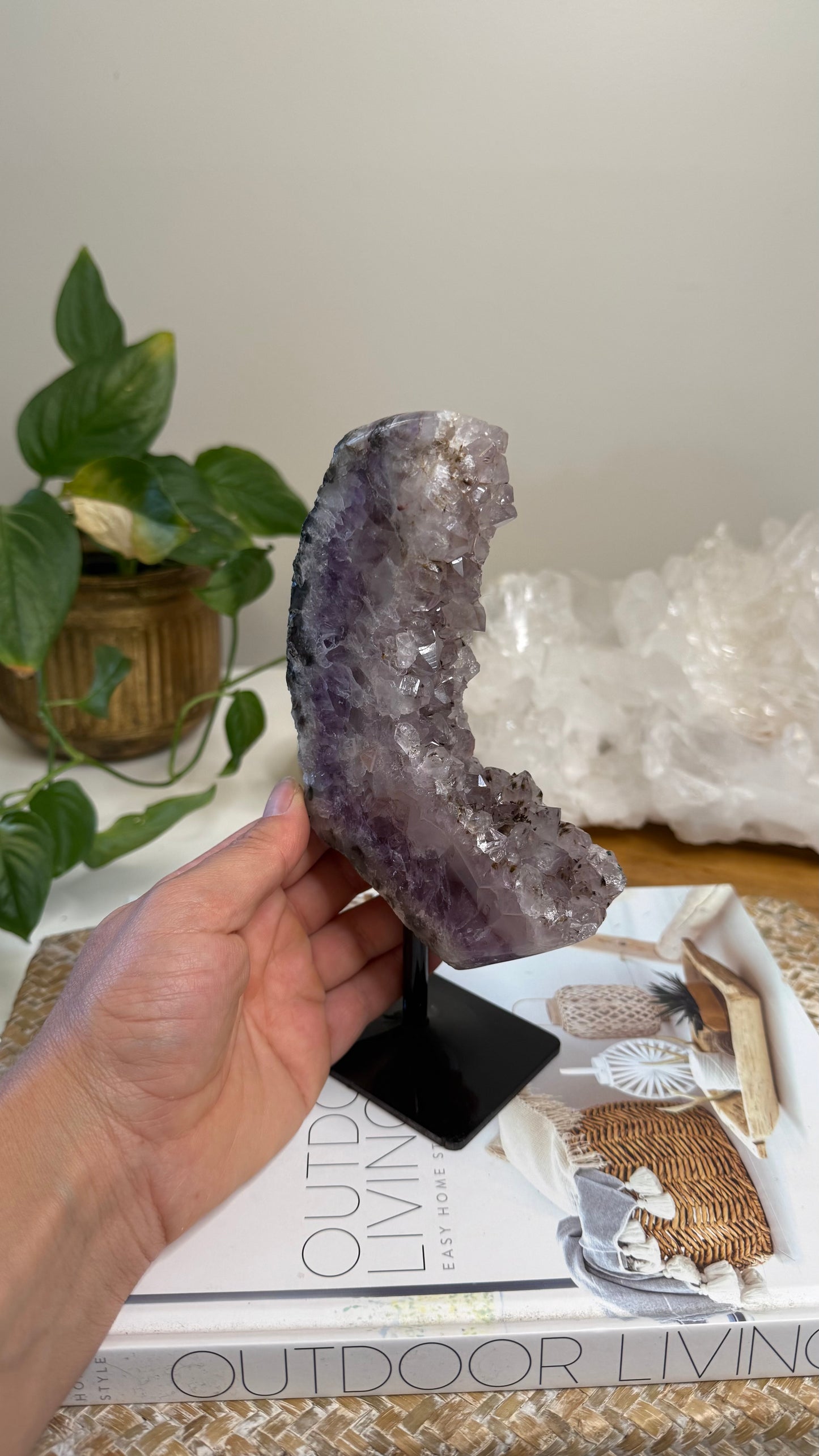 Amethyst on stand
