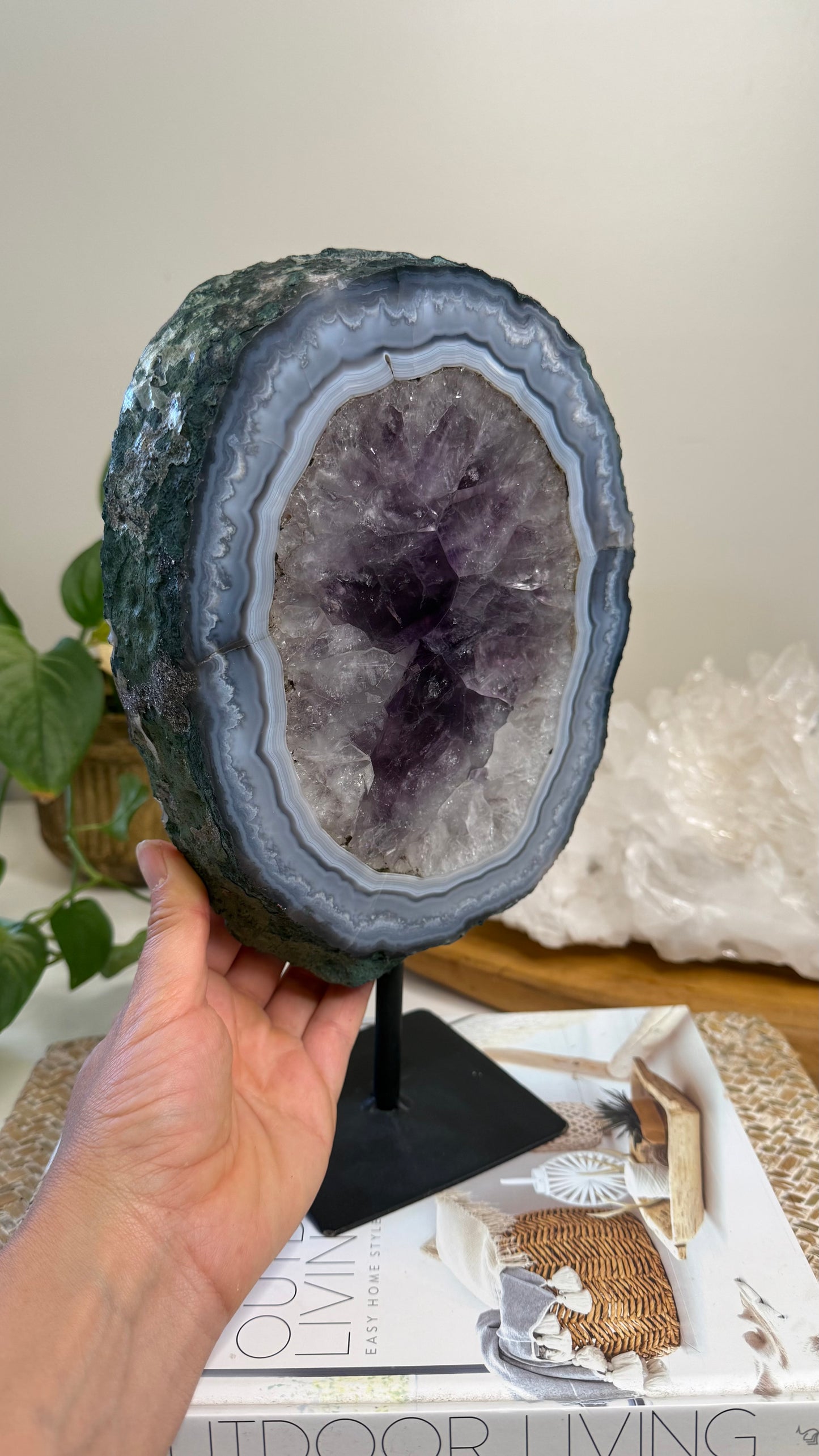 Amethyst Portal with Blue Agate banding