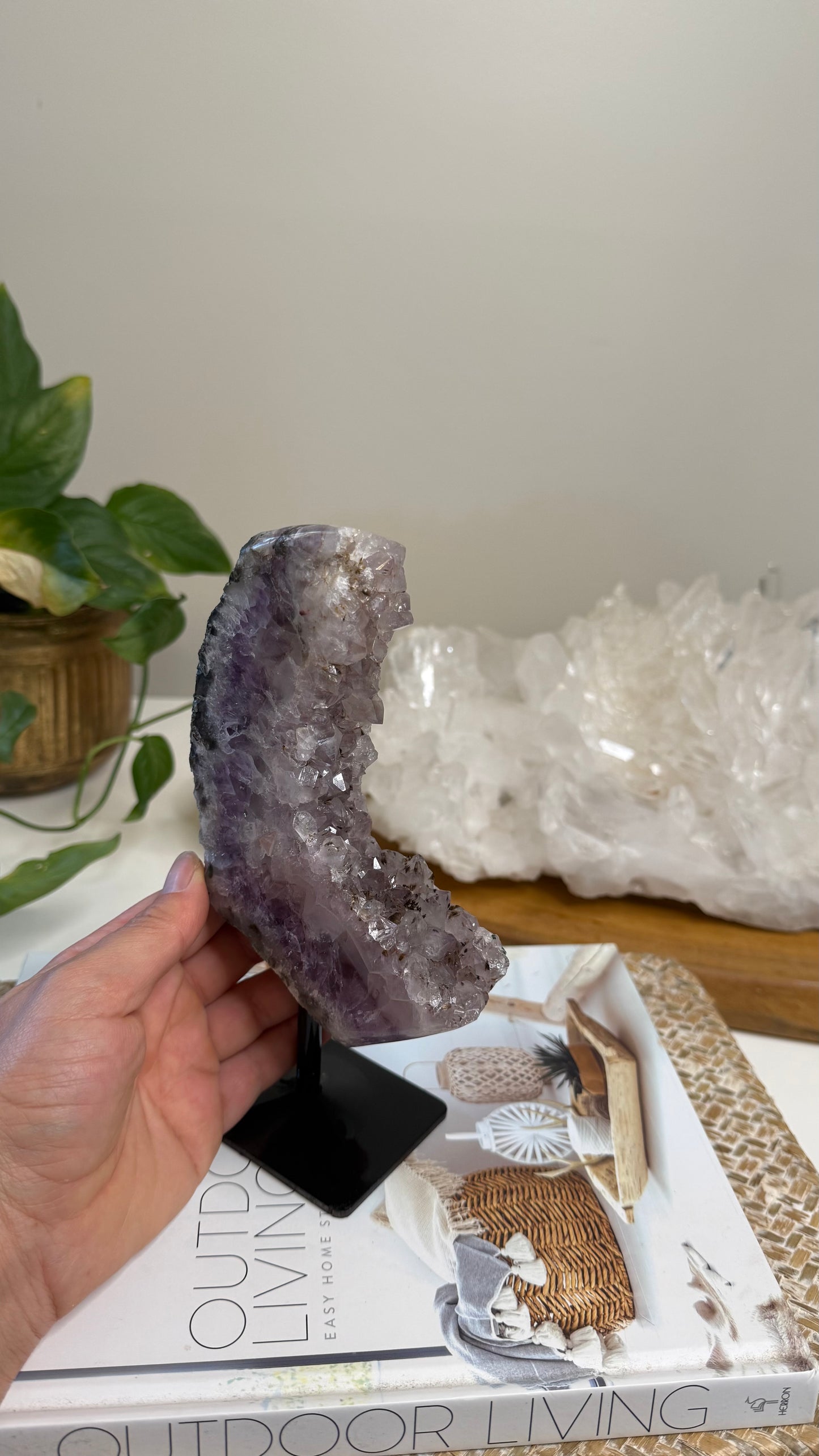 Amethyst on stand