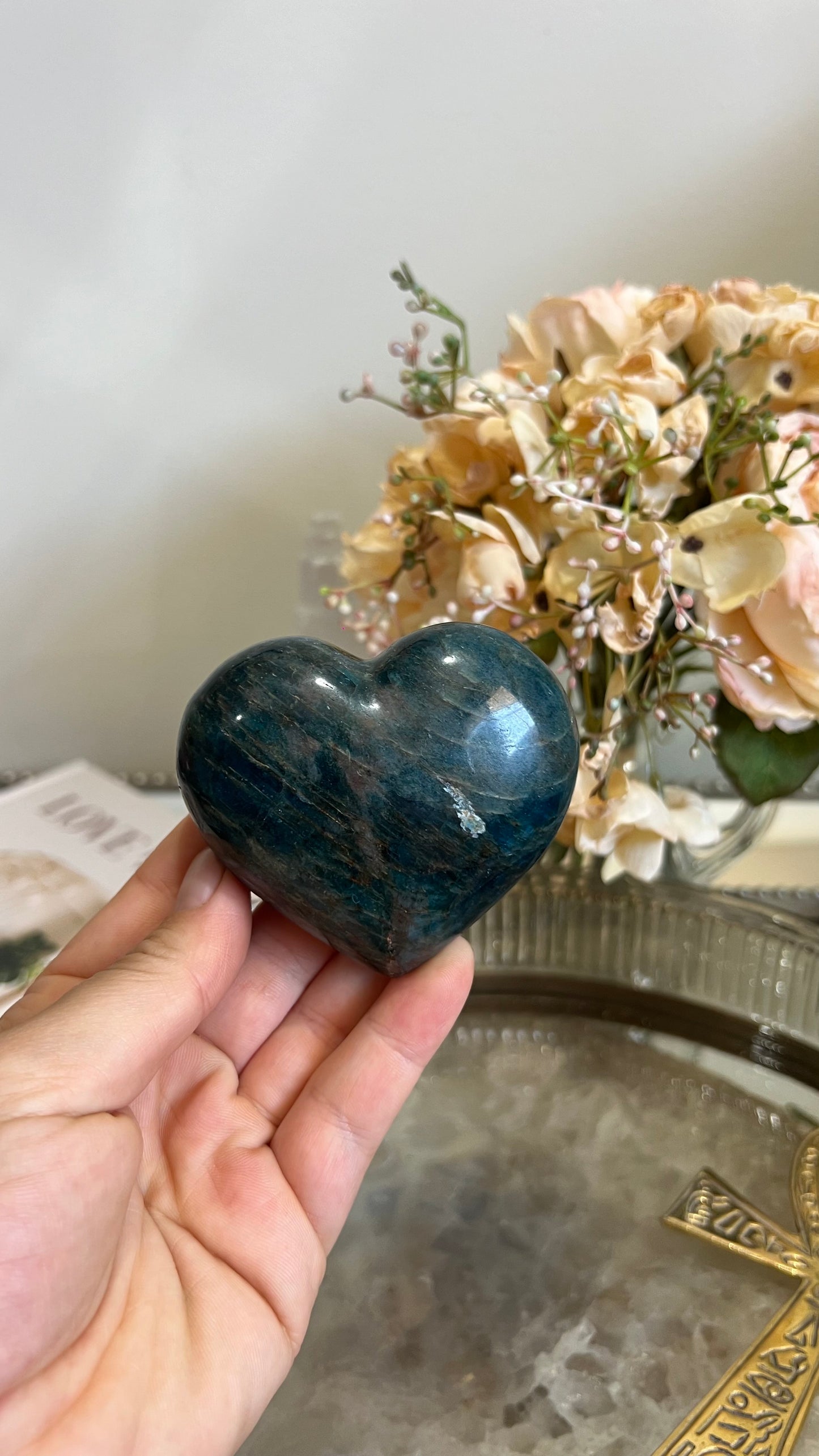 Blue Apatite heart A