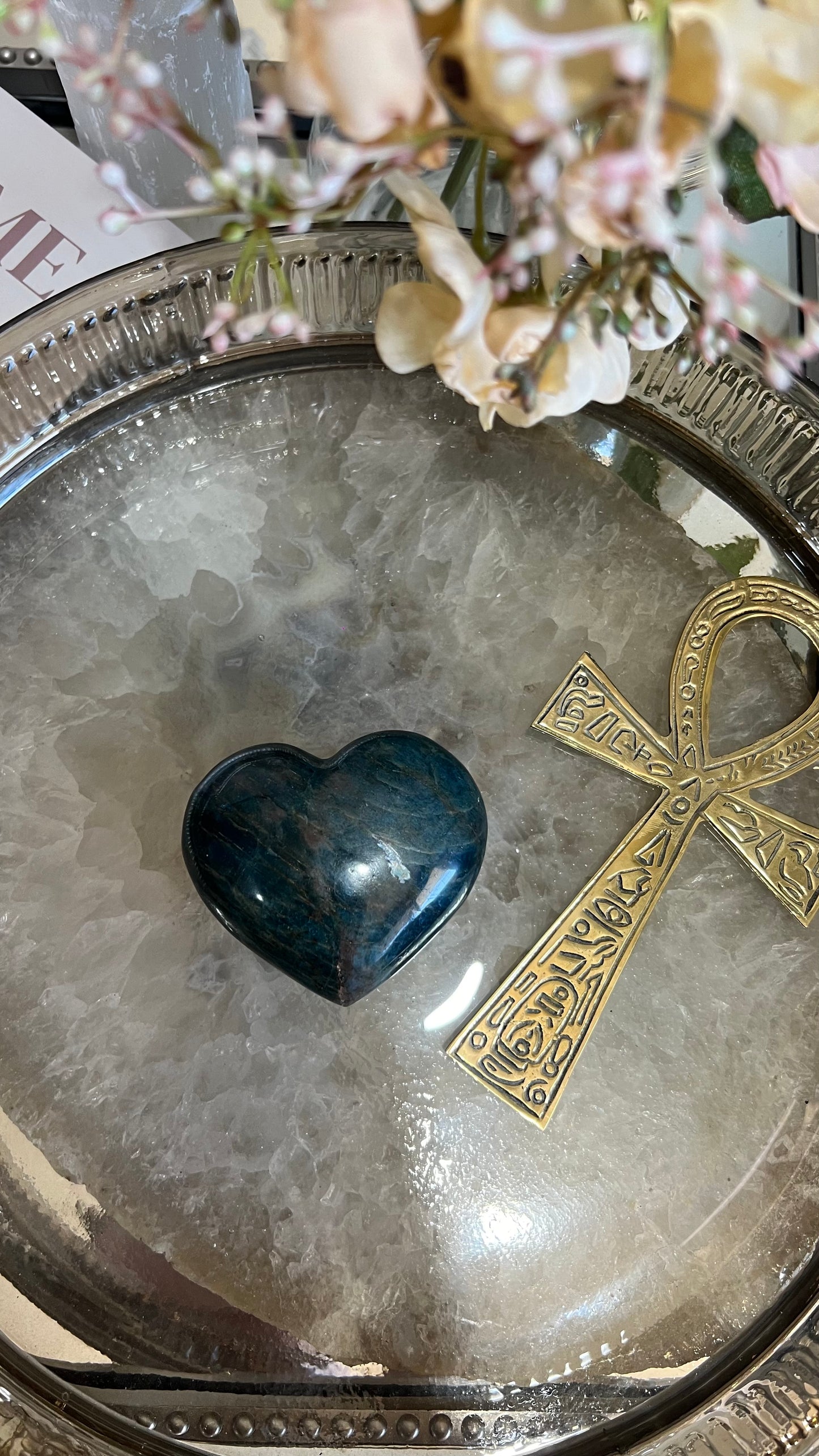 Blue Apatite heart A