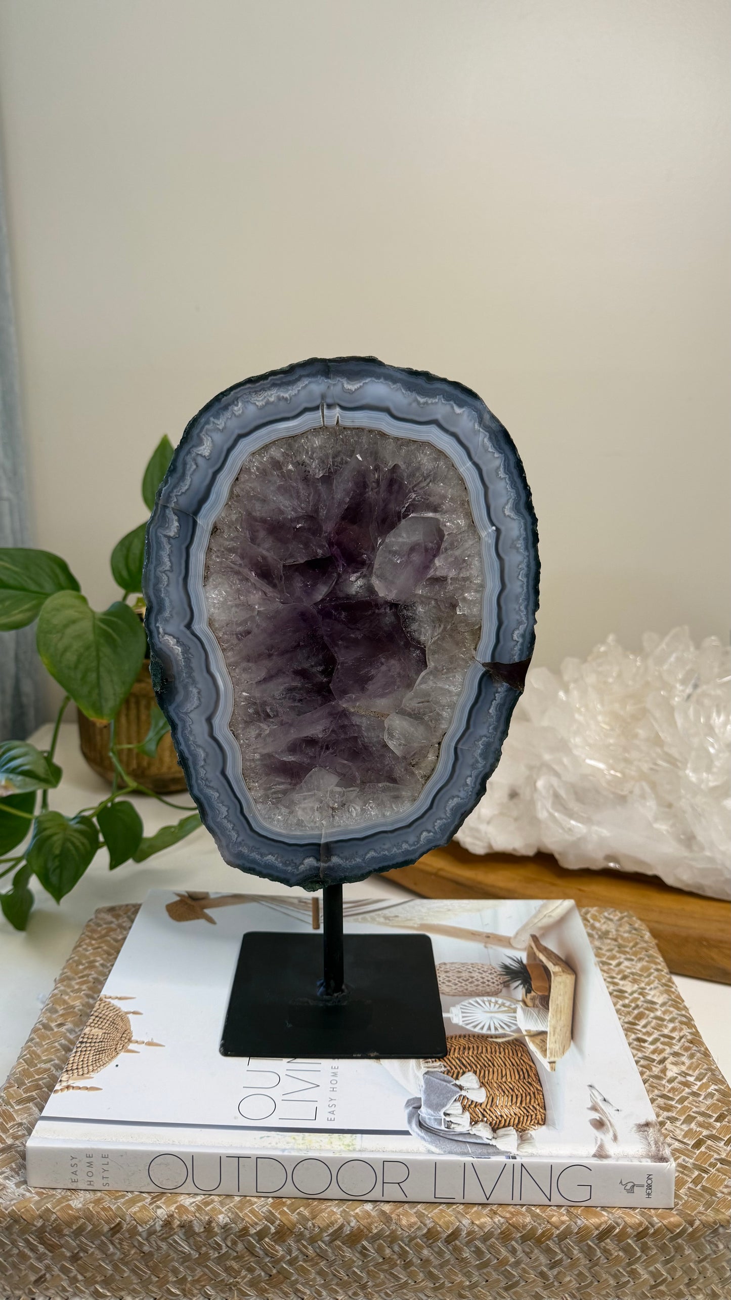 Amethyst Portal with Blue Agate banding