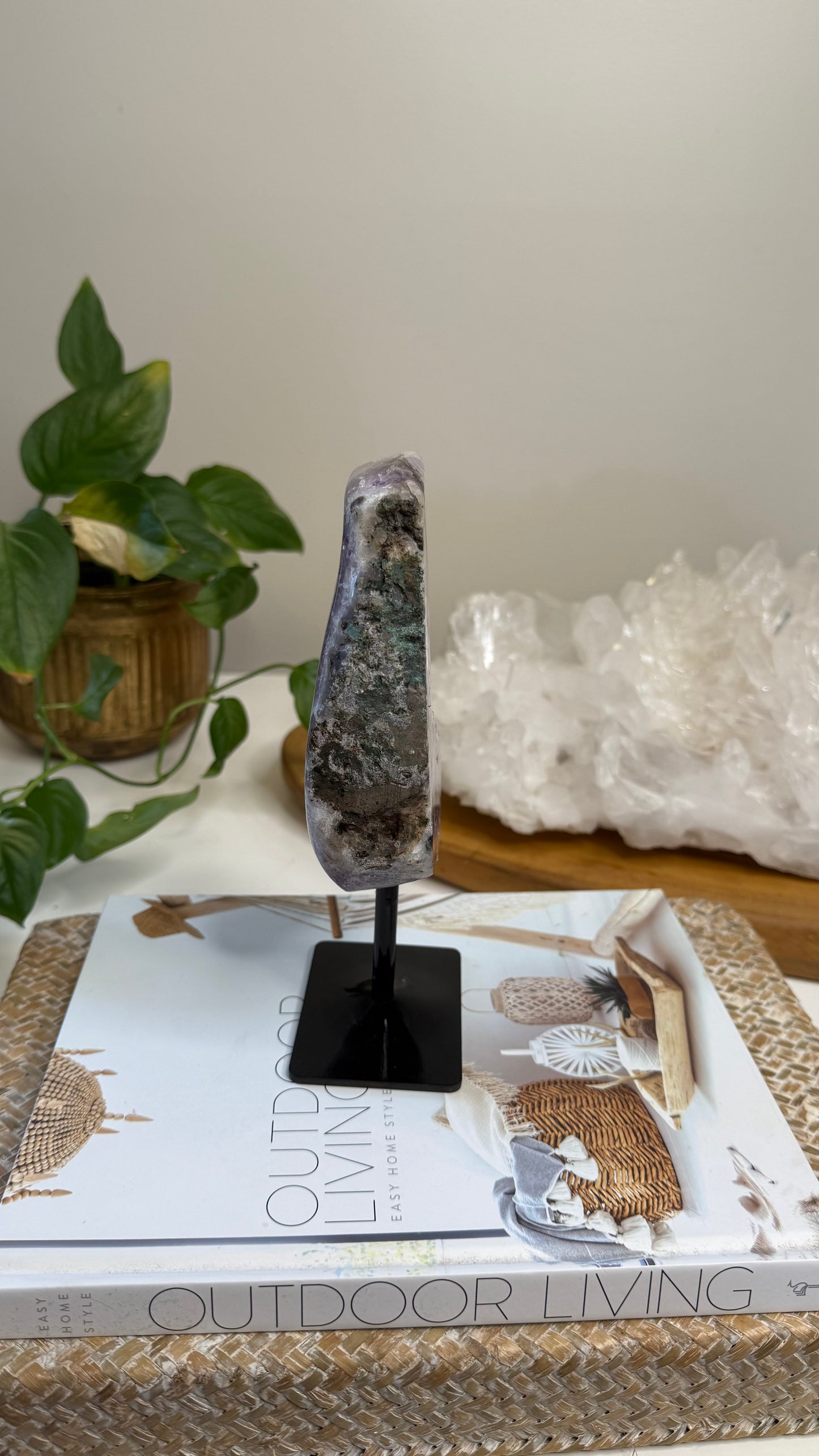 Amethyst on stand