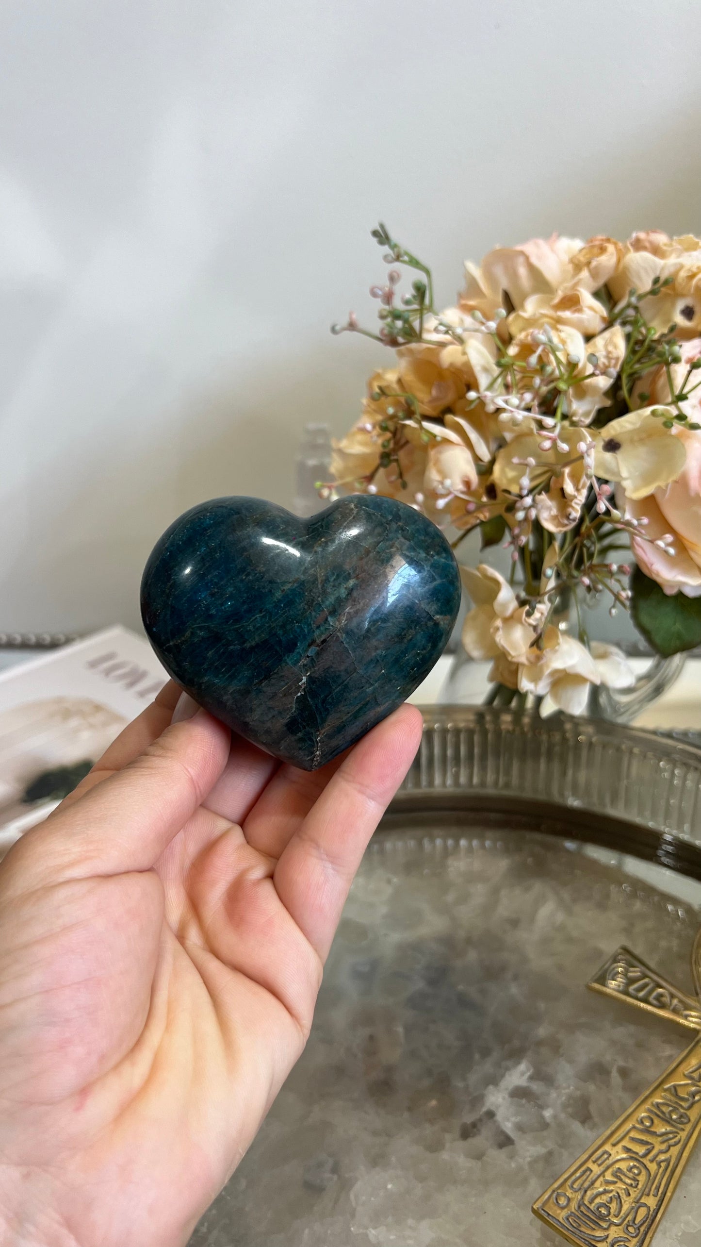 Blue Apatite heart A