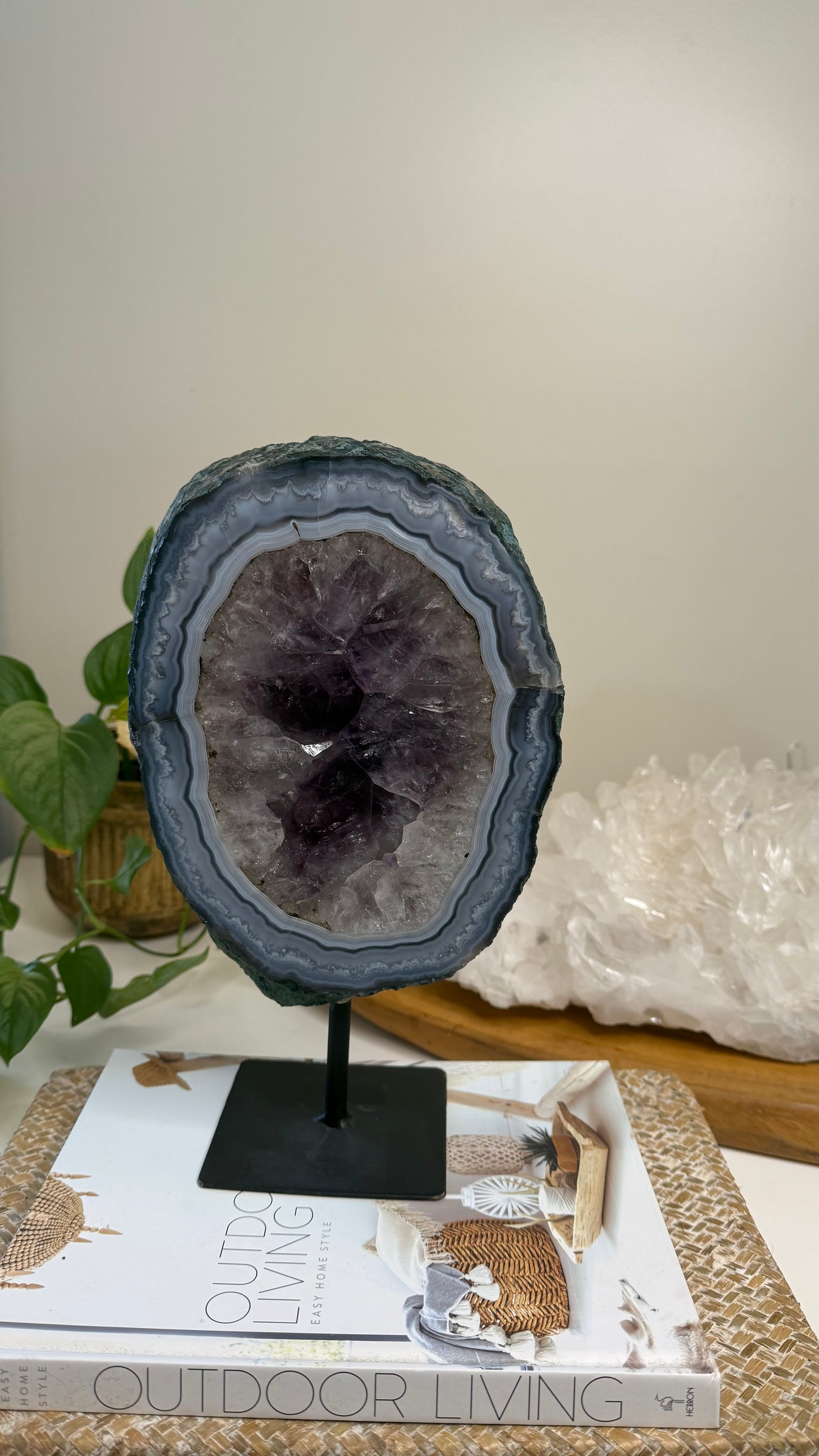 Amethyst Portal with Blue Agate banding