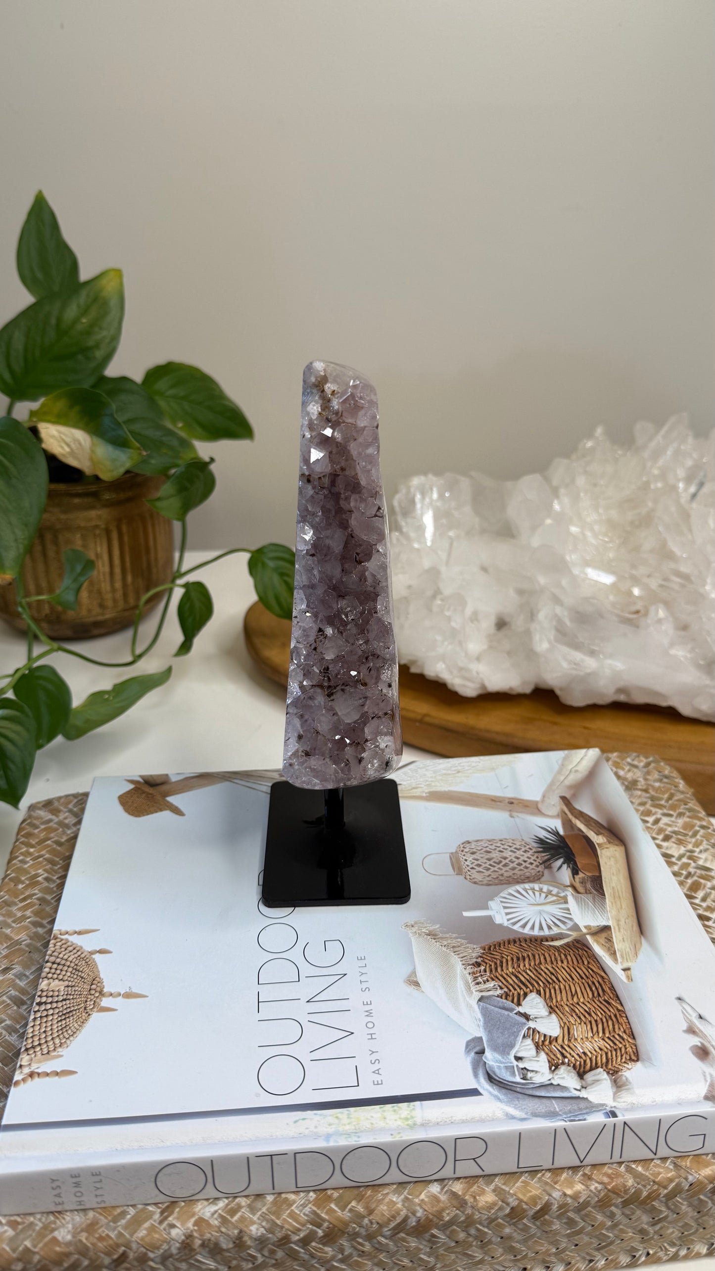 Amethyst on stand