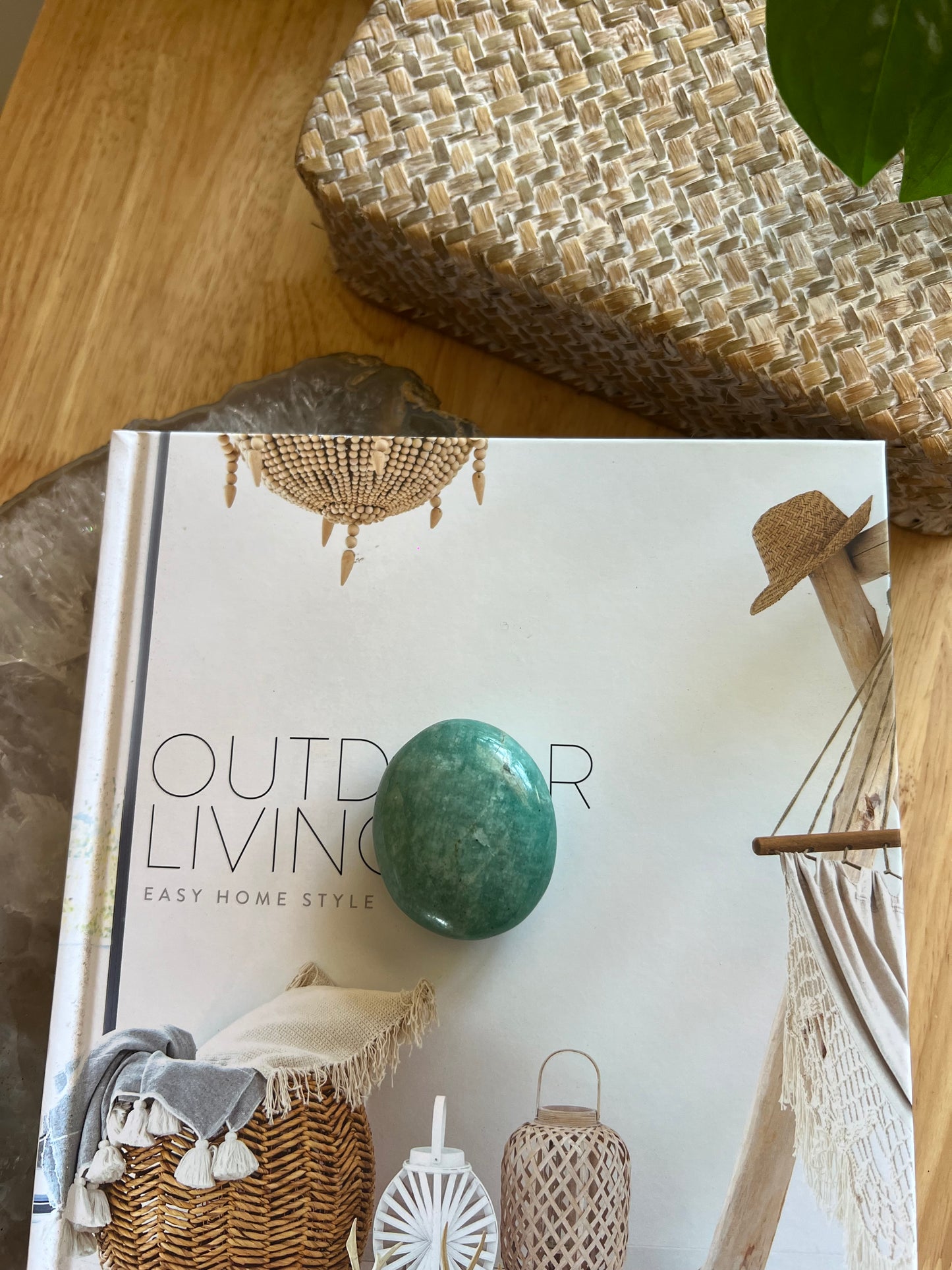Amazonite palm stone - C