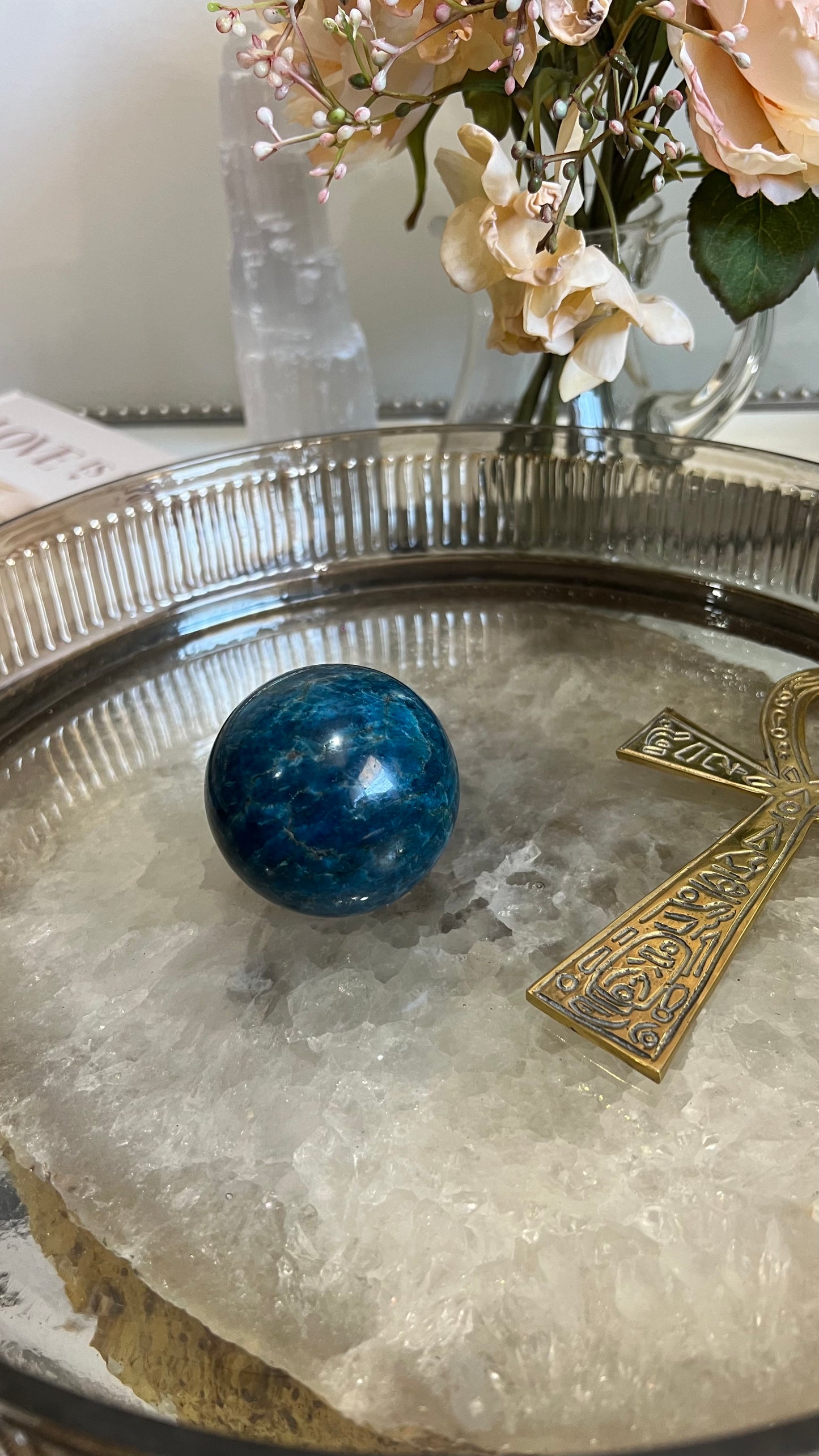 Blue Apatite Sphere C
