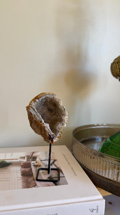 Agate Geode on stand