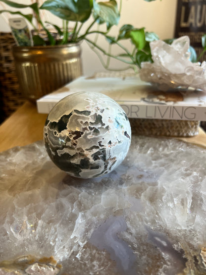 Moss agate with Pink moss