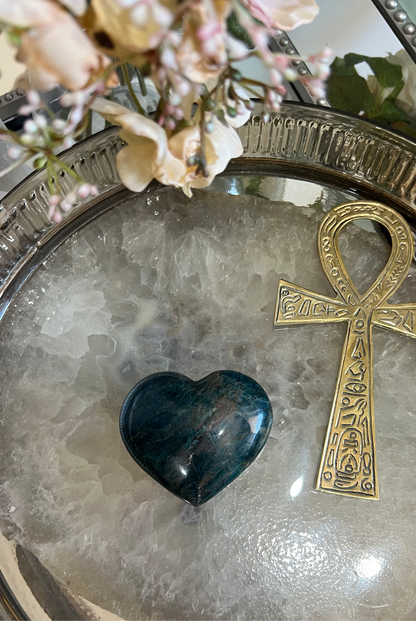 Blue Apatite heart A