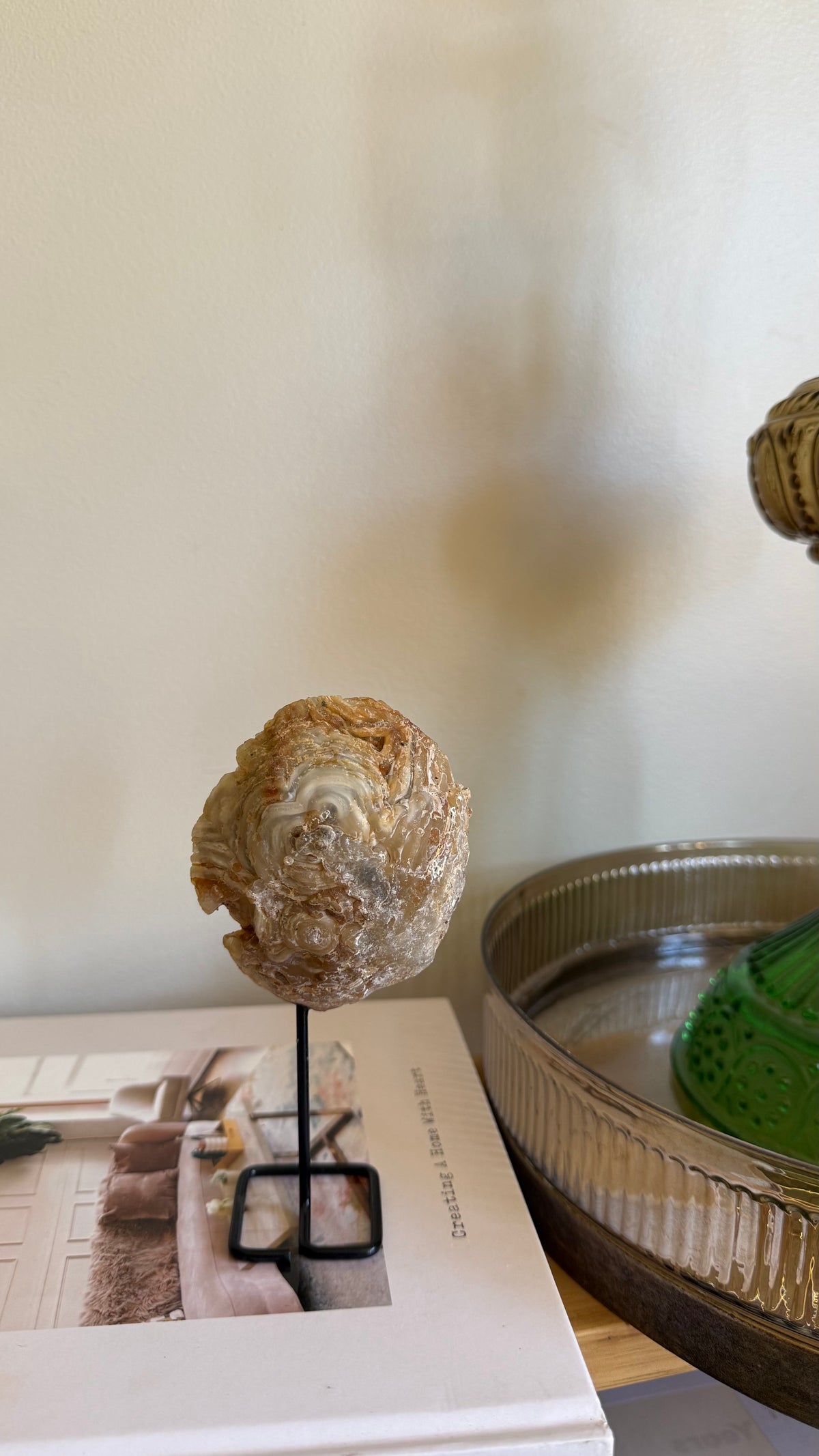 Agate Geode on stand