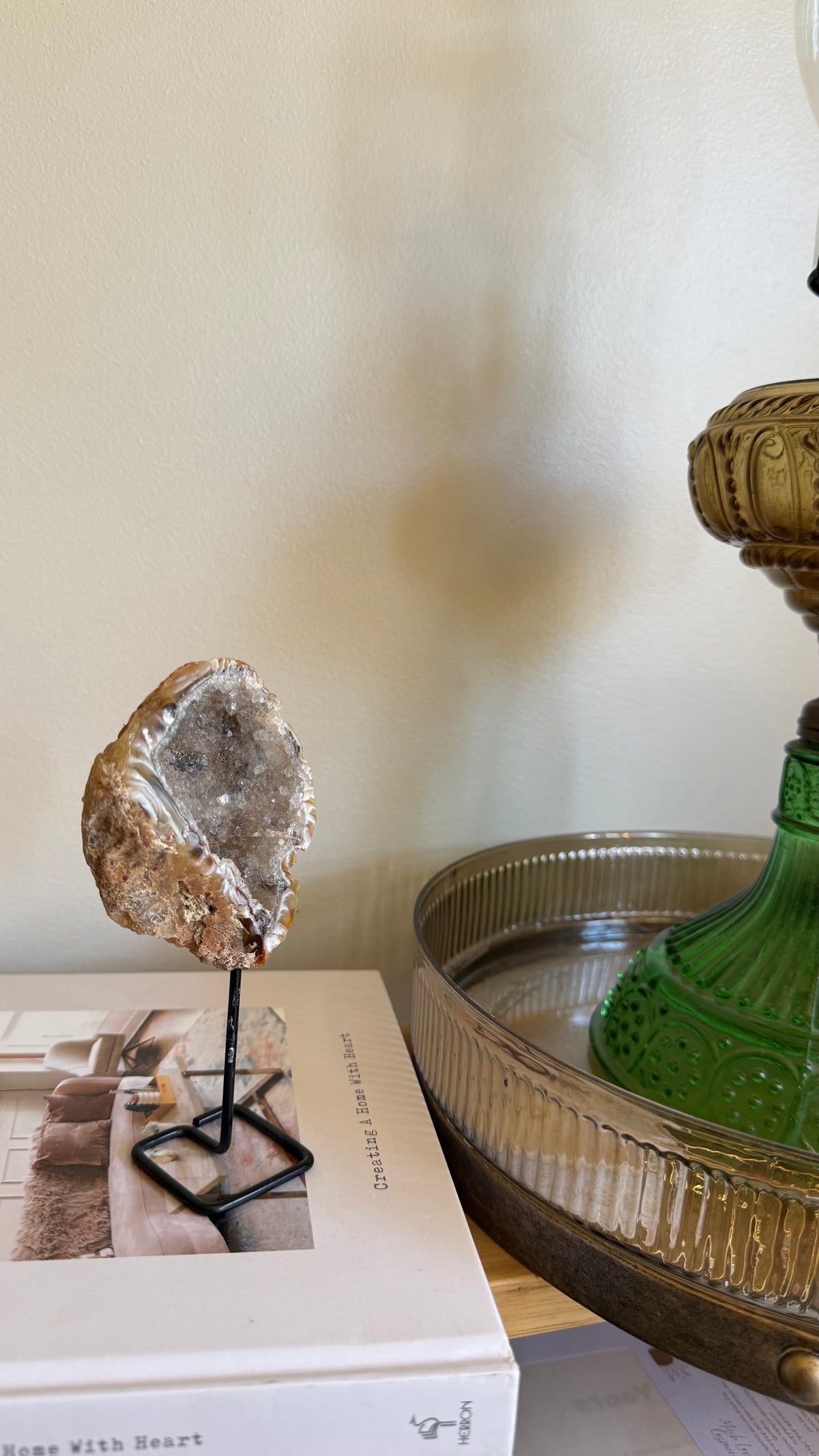Agate Geode on stand