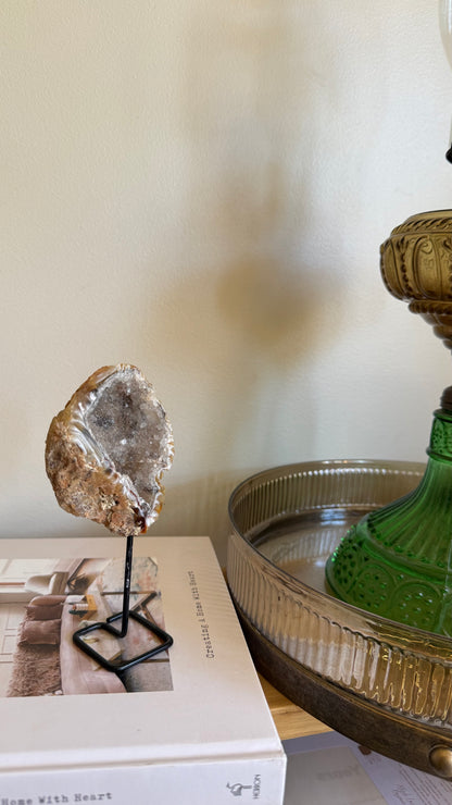 Agate Geode on stand