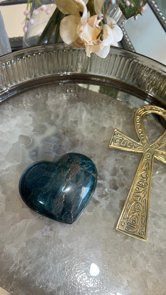 Blue Apatite heart A