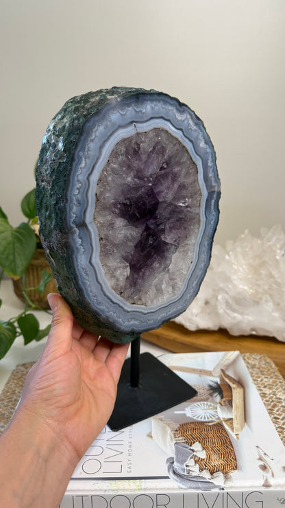 Amethyst Portal with Blue Agate banding