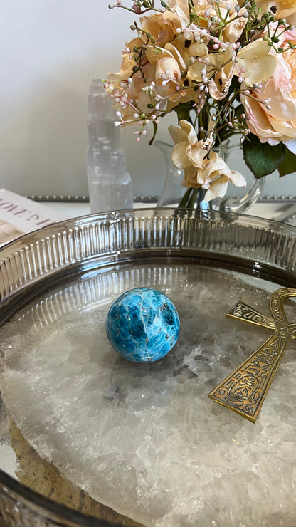 Blue Apatite Sphere A