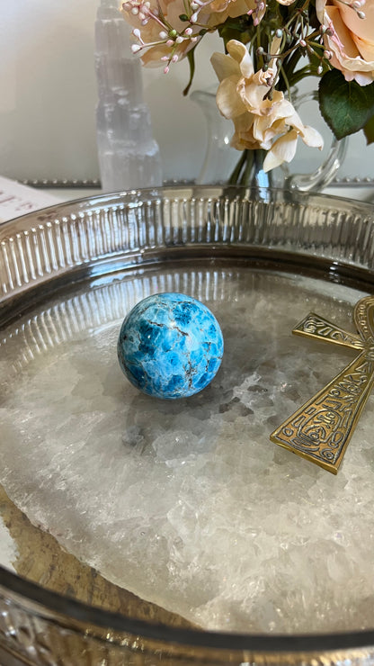 Blue Apatite Sphere A