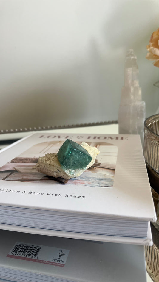 Cubic Fluorite on matrix B