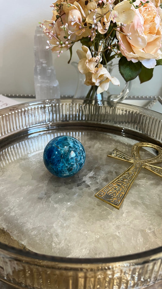 Blue Apatite Sphere B