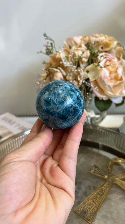 Blue Apatite Sphere B