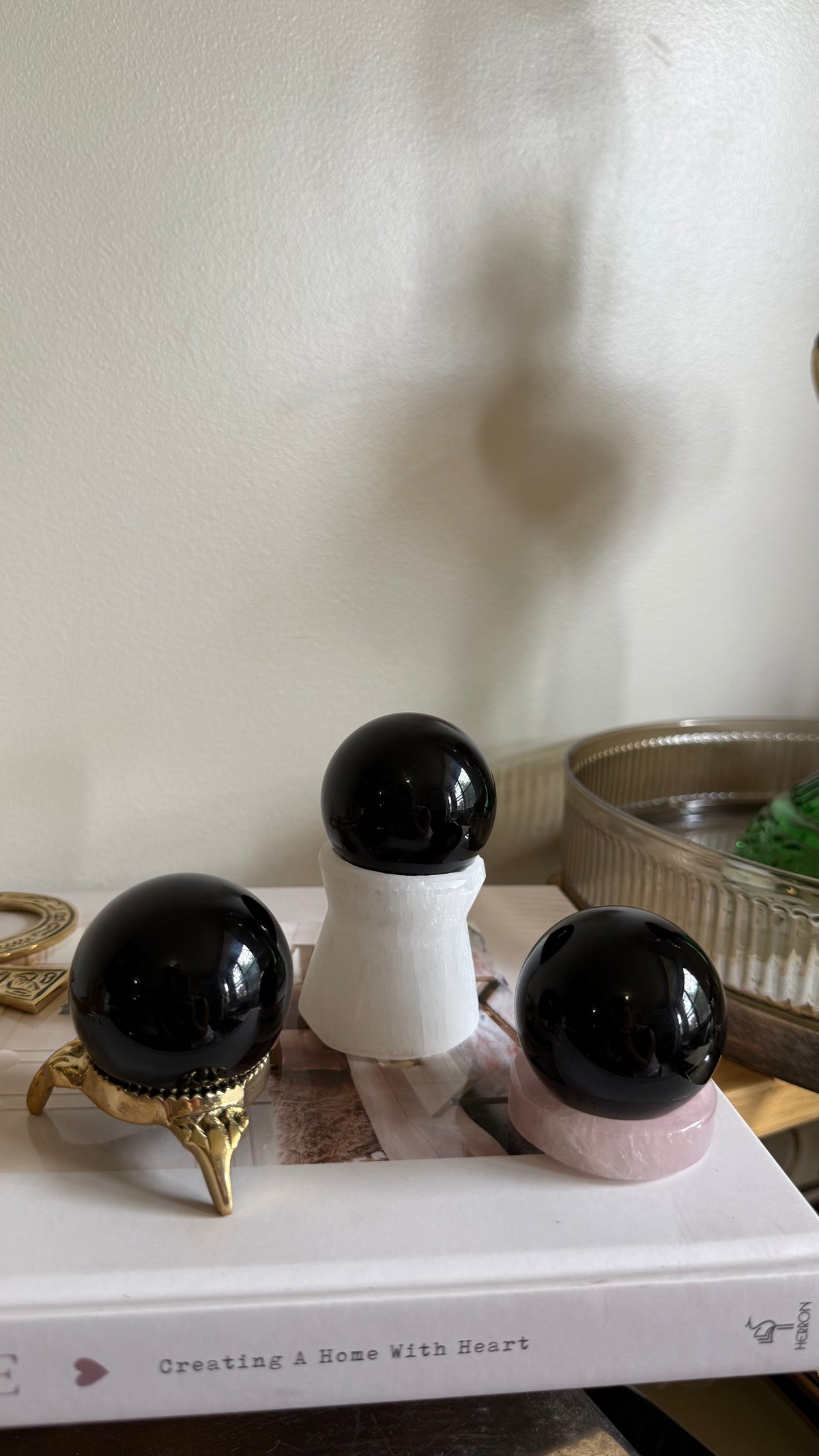 Black obsidian sphere