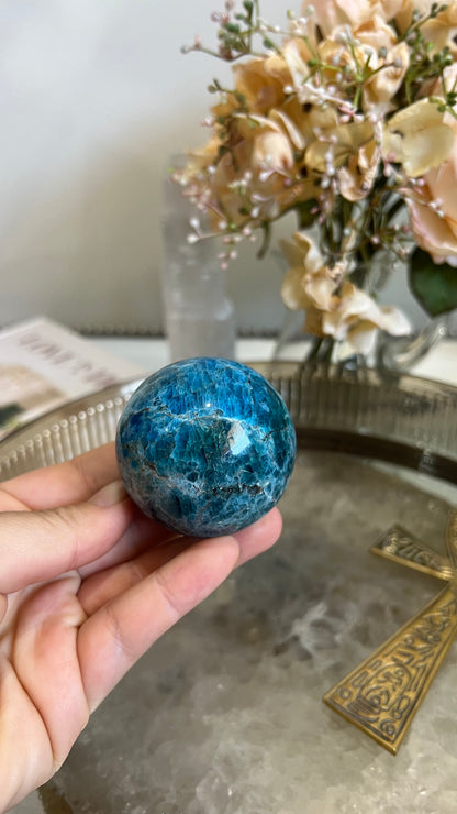 Blue Apatite Sphere B