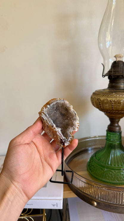 Agate Geode on stand