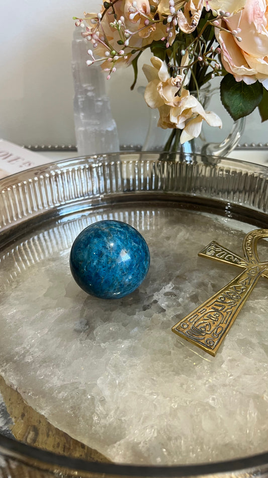 Blue Apatite Sphere C